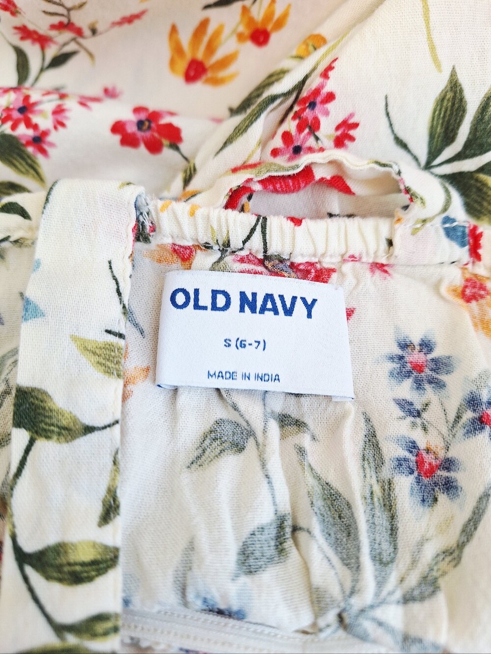 Old Navy Sleeveless Printed Square-Neck Midi Dress - Girls Small 6/7 - Picture 6 of 8